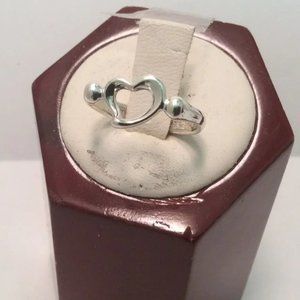 Tiffany & Co Silver Open Heart Peretti Band Ring Size 5.5